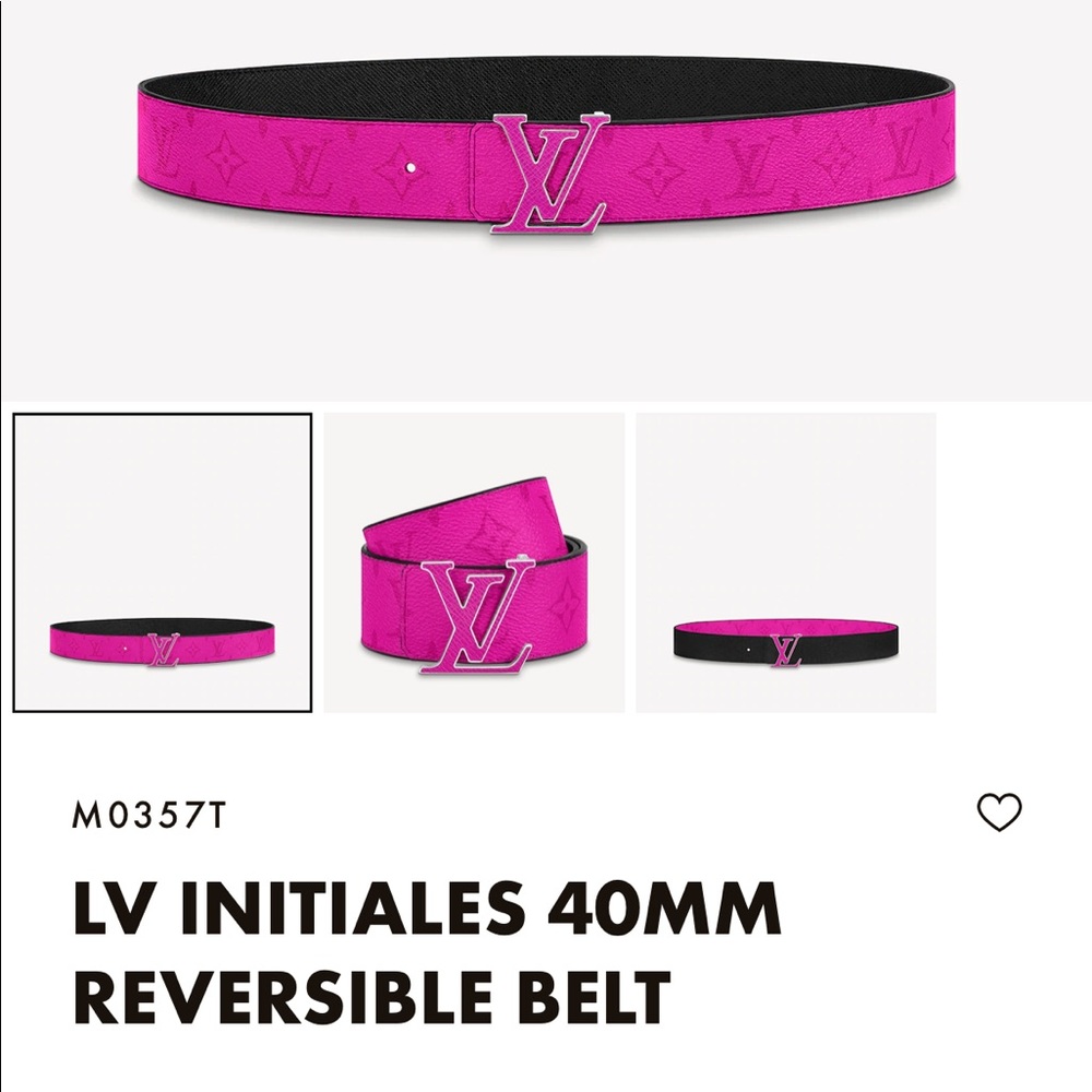 Louis Vuitton belt reversible SOLD OUT hot pink